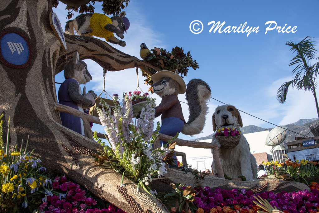 Details of the Wescom float (Better Together: Hope Creates Community), Showcase of Floats, Pasadena, CA