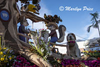 Details of the Wescom float (Better Together: Hope Creates Community), Showcase of Floats, Pasadena, CA