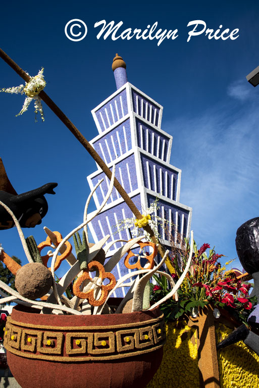 Details of China Airlines float (Dreams of Flying, Wings of Hope), Showcase of Floats, Pasadena, CA