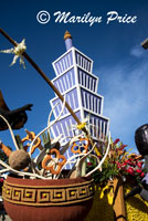 Details of China Airlines float (Dreams of Flying, Wings of Hope), Showcase of Floats, Pasadena, CA