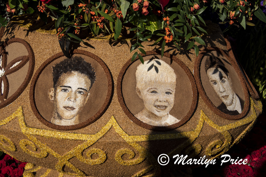 Details of the Donate Life float (Light in the Darkness), Showcase of Floats, Pasadena, CA