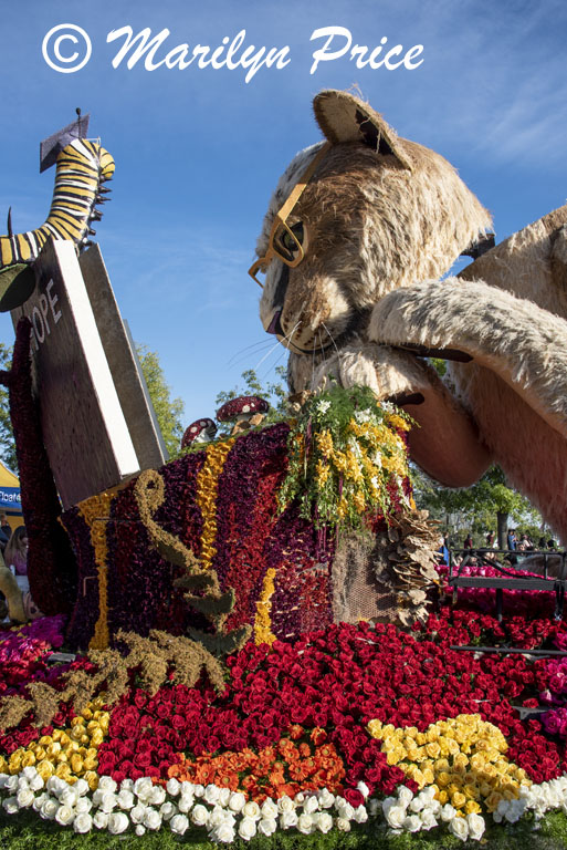 Details of Lions Club float (Hope for 2020), Showcase of Floats, Pasadena, CA