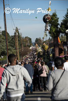 Some of the waiting floats, Showcase of Floats, Pasadena, CA