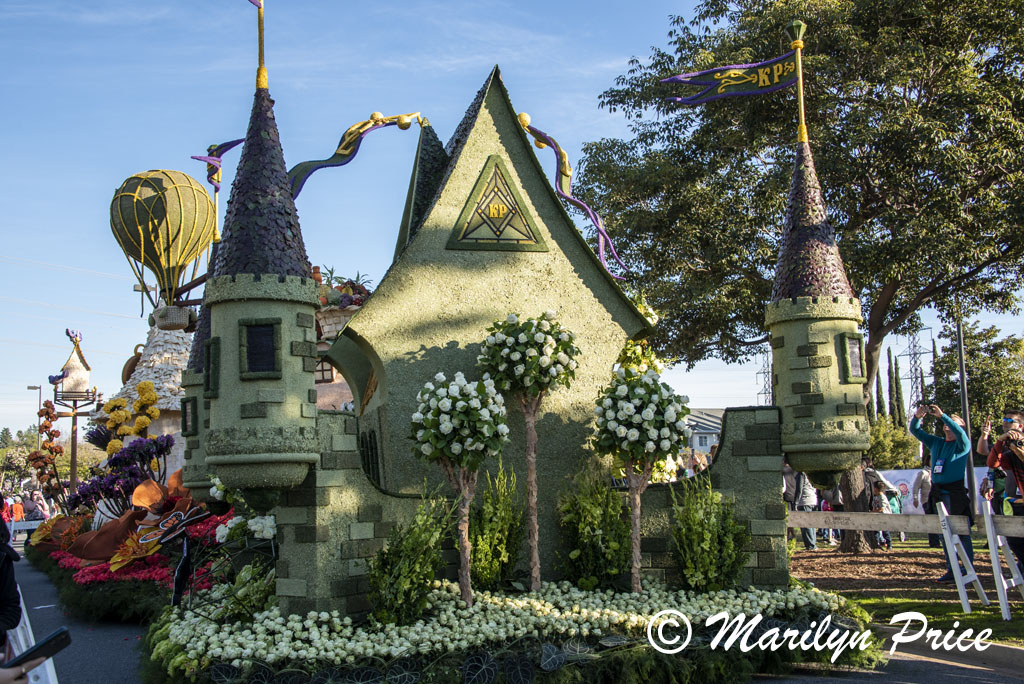 Details of the Kaiser Permanente float (Courage To Reimagine), Showcase of Floats, Pasadena, CA