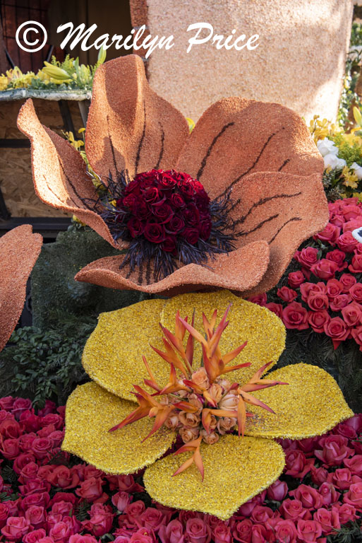 Details of the Kaiser Permanente float (Courage To Reimagine), Showcase of Floats, Pasadena, CA