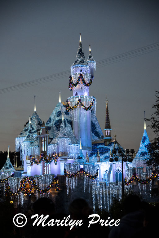 Sleeping Beauty's Castle at night, Disneyland Park, Anaheim, CA