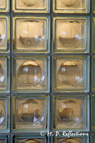 Glass bricks at the Film Center at Cinemacafe in Santa Fe, NM