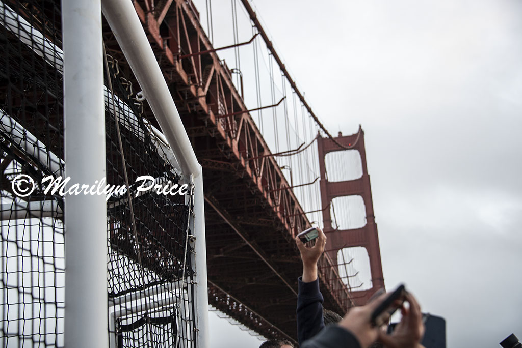 Passing under the Golden Gate Bridge, San Francisco, CA
