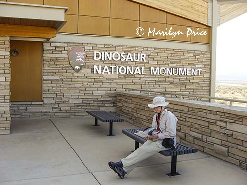 Marilyn at the Visitor's Center, Dinosaur National Monument, CO
