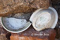 Dinnerware shards, Crags Hotel, Rattlesnake Gulch Trail, Eldorado Canyon State Park, CO
