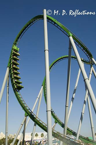 Hulk roller coaster, Universal Islands of Adventure, Orlando, FL