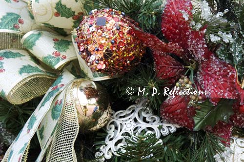 Christmas decorations, EPCOT, Orlando, FL