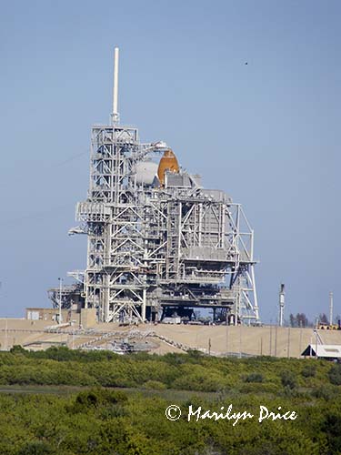 Space shuttle Discovery on launch pad A, Kennedy Space Center, FL