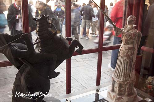 Chess set in a window display, Hogsmeade, Harry Potter section of Universal's Islands of Adventure, FL