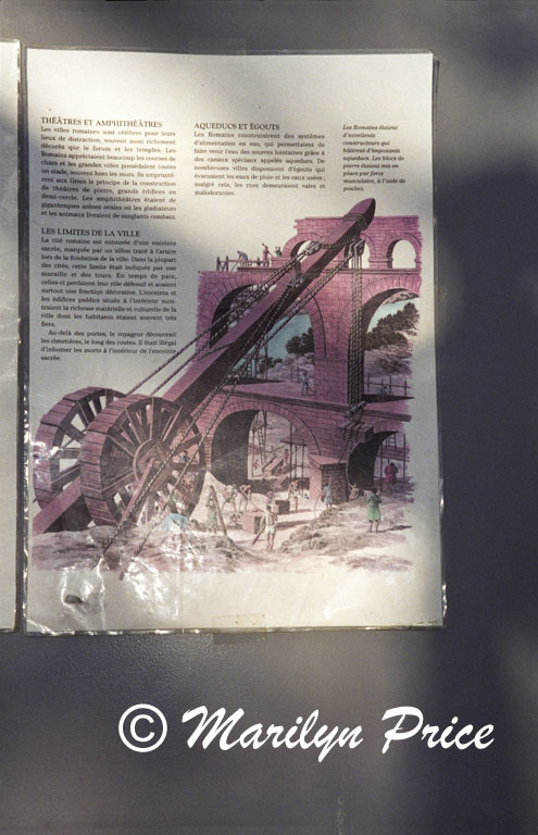 Informational sign, Pont du Gard, France