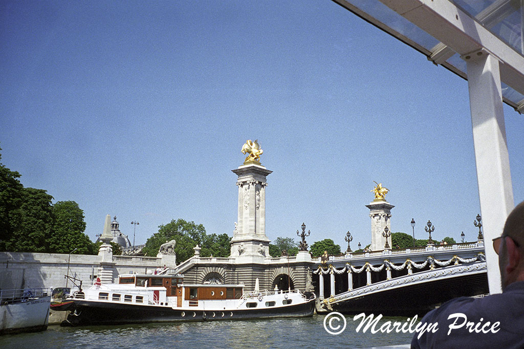 Pont Alexander from a sightseeing boat on the Seine, Paris, France
