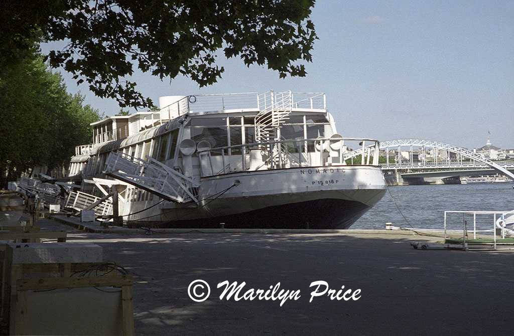 Nomadic, a tender for the Titanic, docked on the Seine, Paris, France