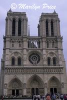 Main entrance, Cathedral of Notre Dame de Paris, Paris, France