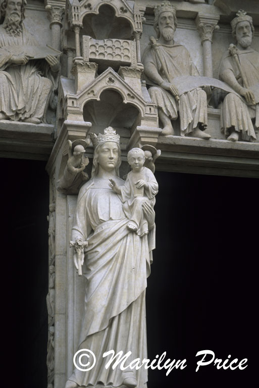 Madonna and child, Cathedral of Notre Dame de Paris, Paris, France