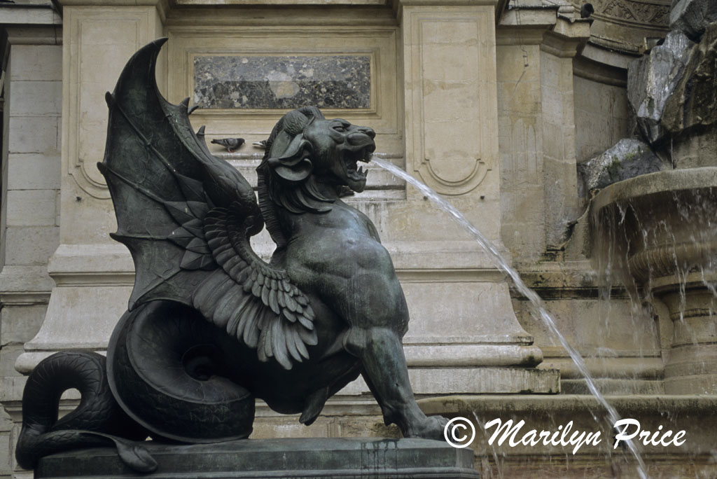 Fountain at the Place St. Michel, Paris, France