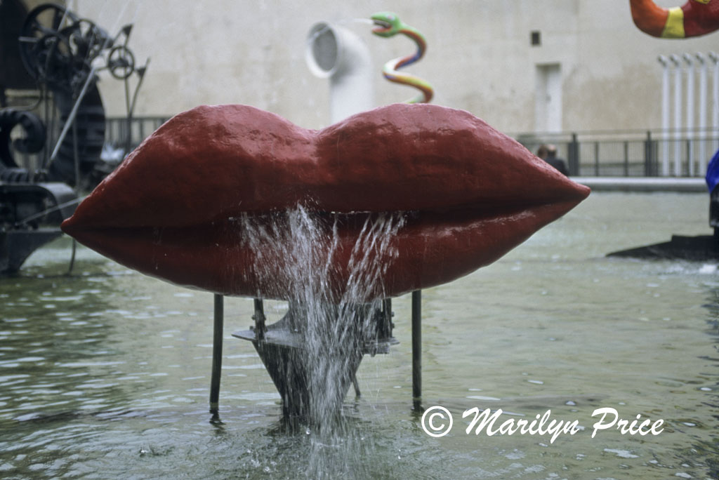 Kinetic fountain at the Pompidou Center, Paris, France