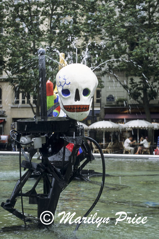Kinetic fountain at the Pompidou Center, Paris, France