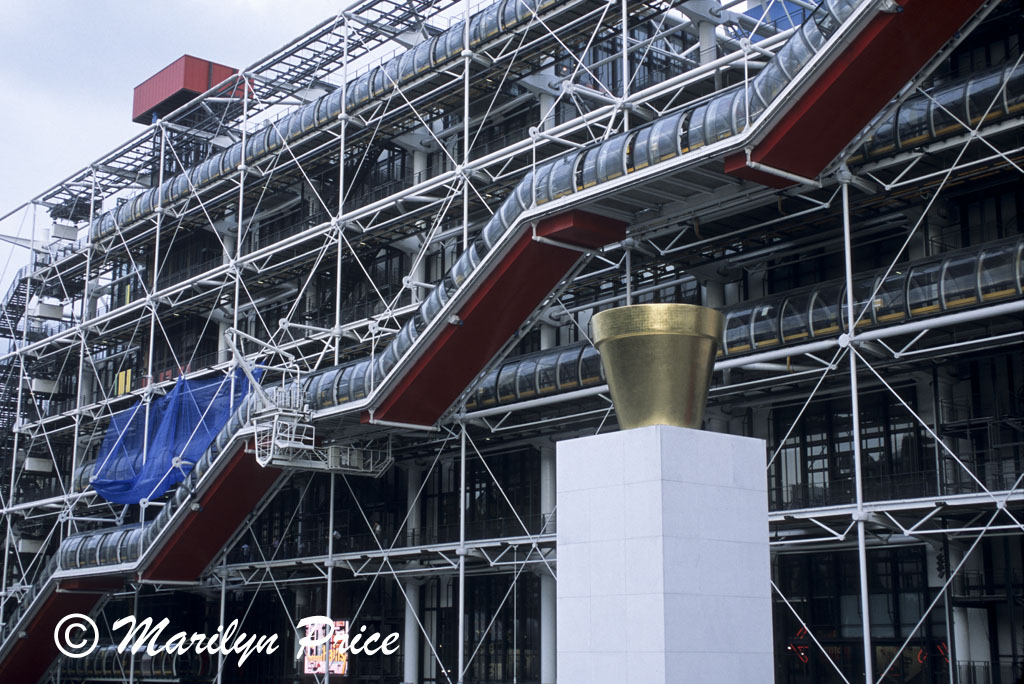Outside stairs at the Pompidou Center, Paris, France