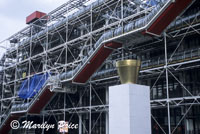 Outside stairs at the Pompidou Center, Paris, France