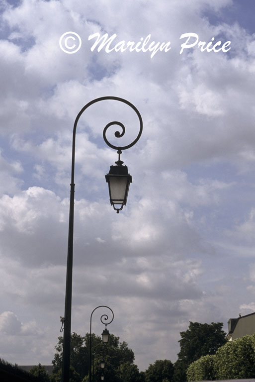 Lamppost and clouds, Chateau du Vincennes, Paris, France