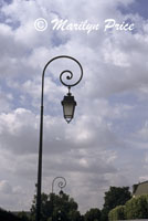 Lamppost and clouds, Chateau du Vincennes, Paris, France