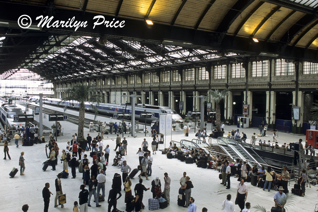 Train platforms, Gare du Lyon, Paris, France