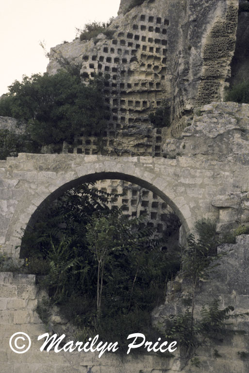 Dovecotes at the ruined castle at Les Baux, France