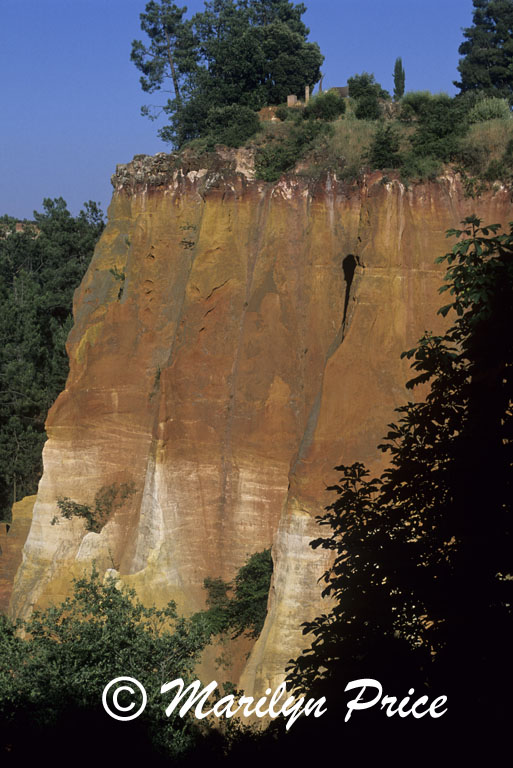 Ochre cliffs of Rousillon, France