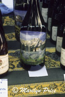 A painted wine bottle, St. Remy de Provence, France