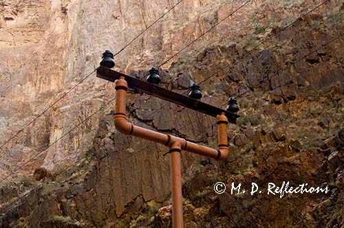 Telephone pole dating from 1935, Grand Canyon National Park, AZ