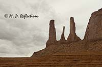 The Three Sisters, Monument Valley, AZ