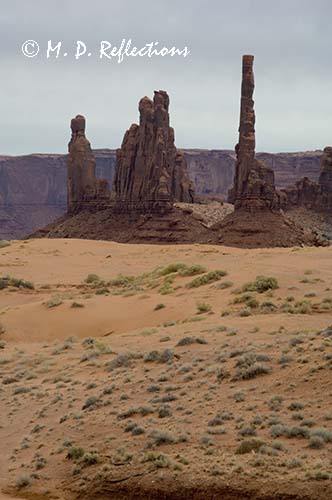 Totem Pole and Yei Bi Chi, Monument Valley, AZ