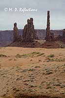Totem Pole and Yei Bi Chi, Monument Valley, AZ