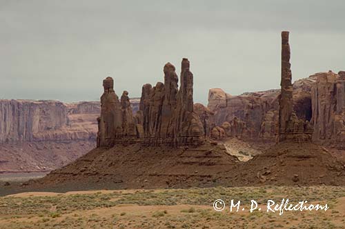 Totem Pole and Yei Bi Chi, Monument Valley, AZ