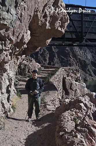 Carl, below the Black Bridge (Kaibab Bridge), Grand Canyon National Park, AZ