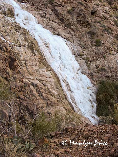Frozen waterfall, Bright Angel Trail, Grand Canyon National Park, AZ