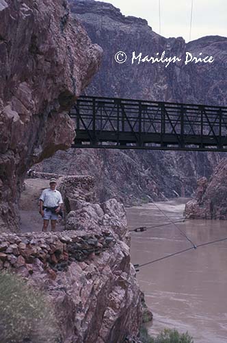 Carl, below the Black Bridge (Kaibab Bridge), Grand Canyon National Park, AZ
