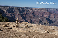Balanced rocks on the canyon rim at Hopi Point, Grand Canyon National Park, AZ