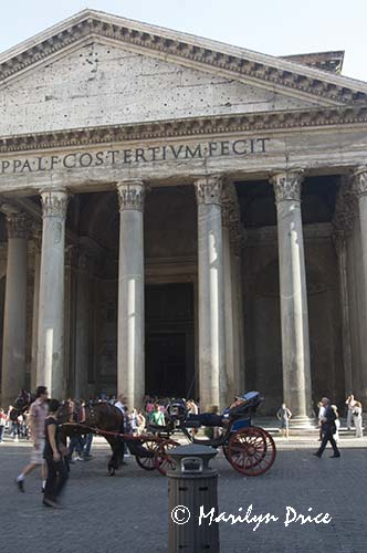 Pantheon and horse carriage, Rome, Italy