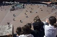 Schoolchildren and Il Campo, Siena, Tuscany, Italy