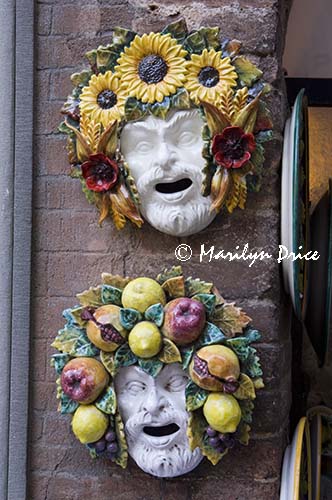 Tuscan masks, Siena, Tuscany, Italy