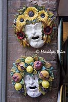 Tuscan masks, Siena, Tuscany, Italy