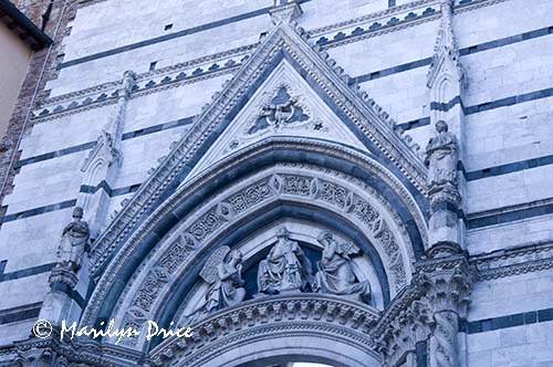 Detail, Duomo (cathedral), Siena, Tuscany, Italy