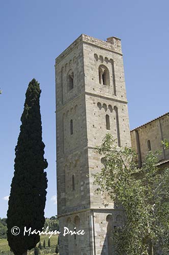 Bell tower, Abbey de Sant' Altimo, Tuscany, Italy