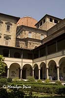 Cloister and dome of San Lorenzo, Florence, Italy